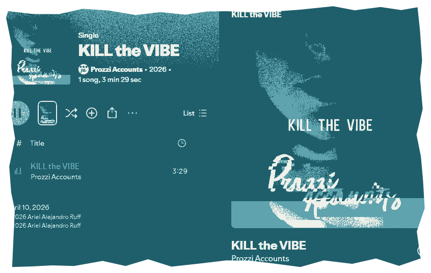 Kill the Vibe single on streaming, screenprint treatment